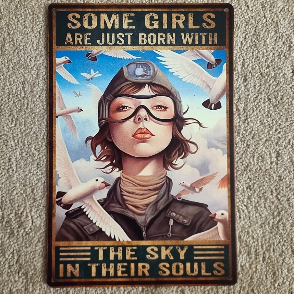 NEW - Retro Vintage Metal Tin Poster Sign "Some Girls Are Just Born"